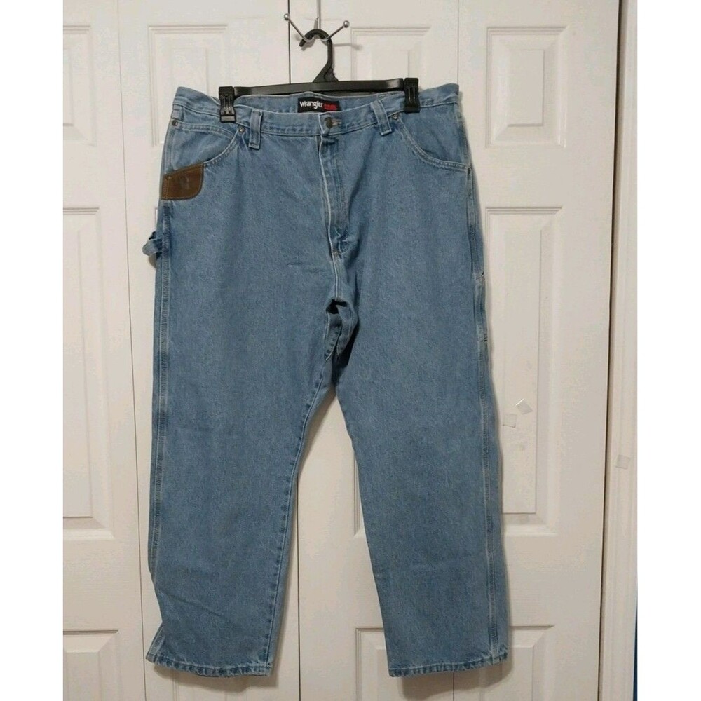 Wrangler Riggs Workwear Men's Carpenter Jeans Blue Denim Rugged Outdoor 42 30